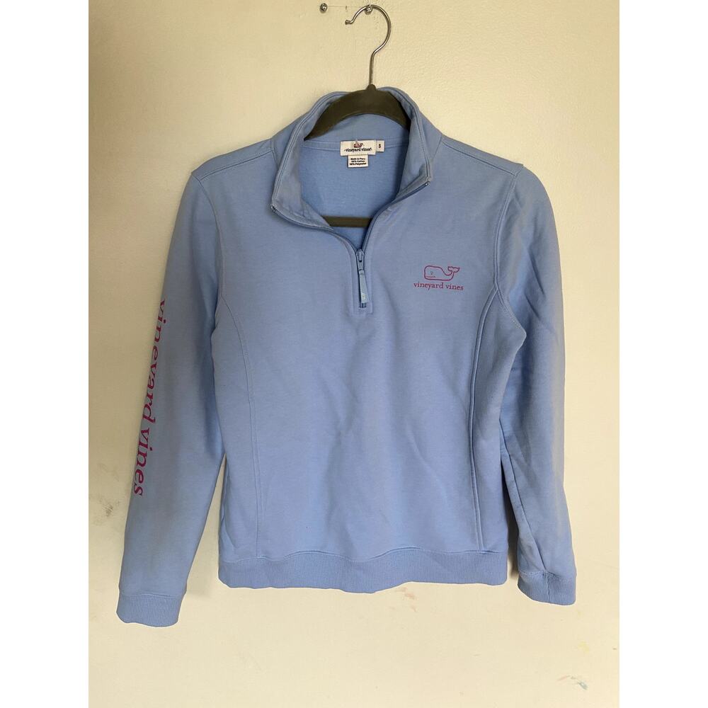 Vinyard Vines Light Lavender/Blue Quarter Zip Size Small